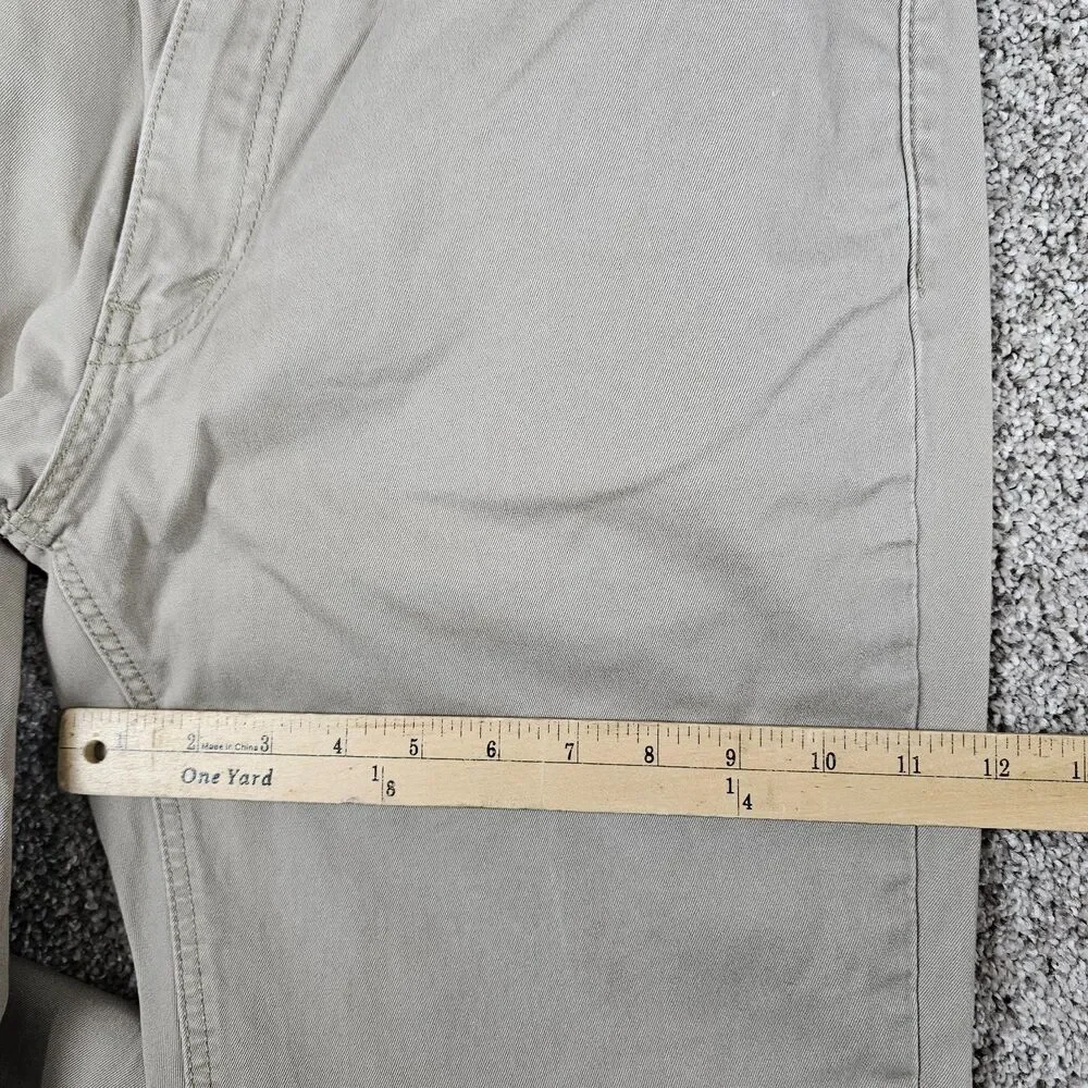 Levis 541 Jeans Mens 35x28 Khaki Athletic Tapered Stretch Workwear American
